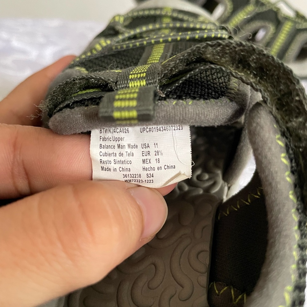 Kids Outdoor Adventure Sandals - Green Size 11 - Picture 7 of 9